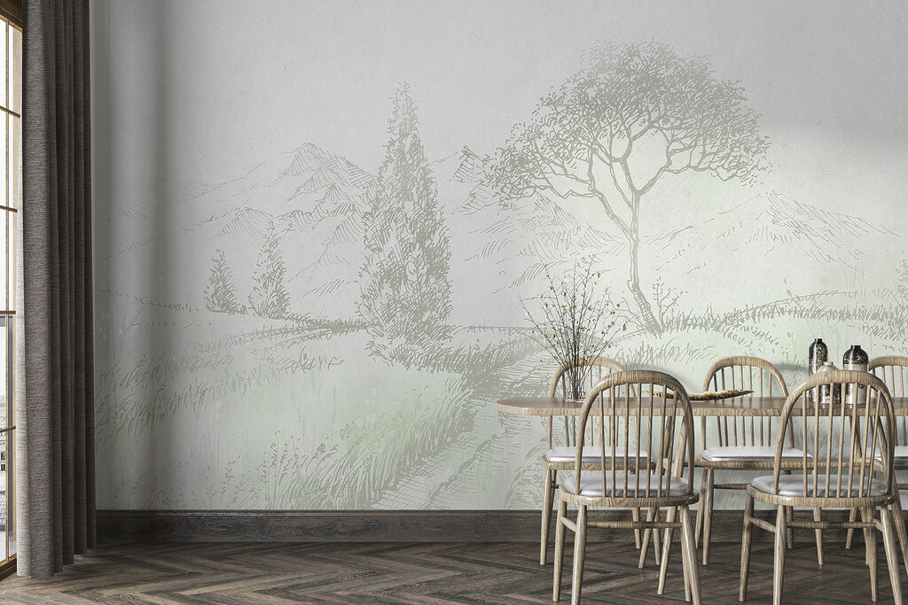 Caminho entre árvores — interior 3