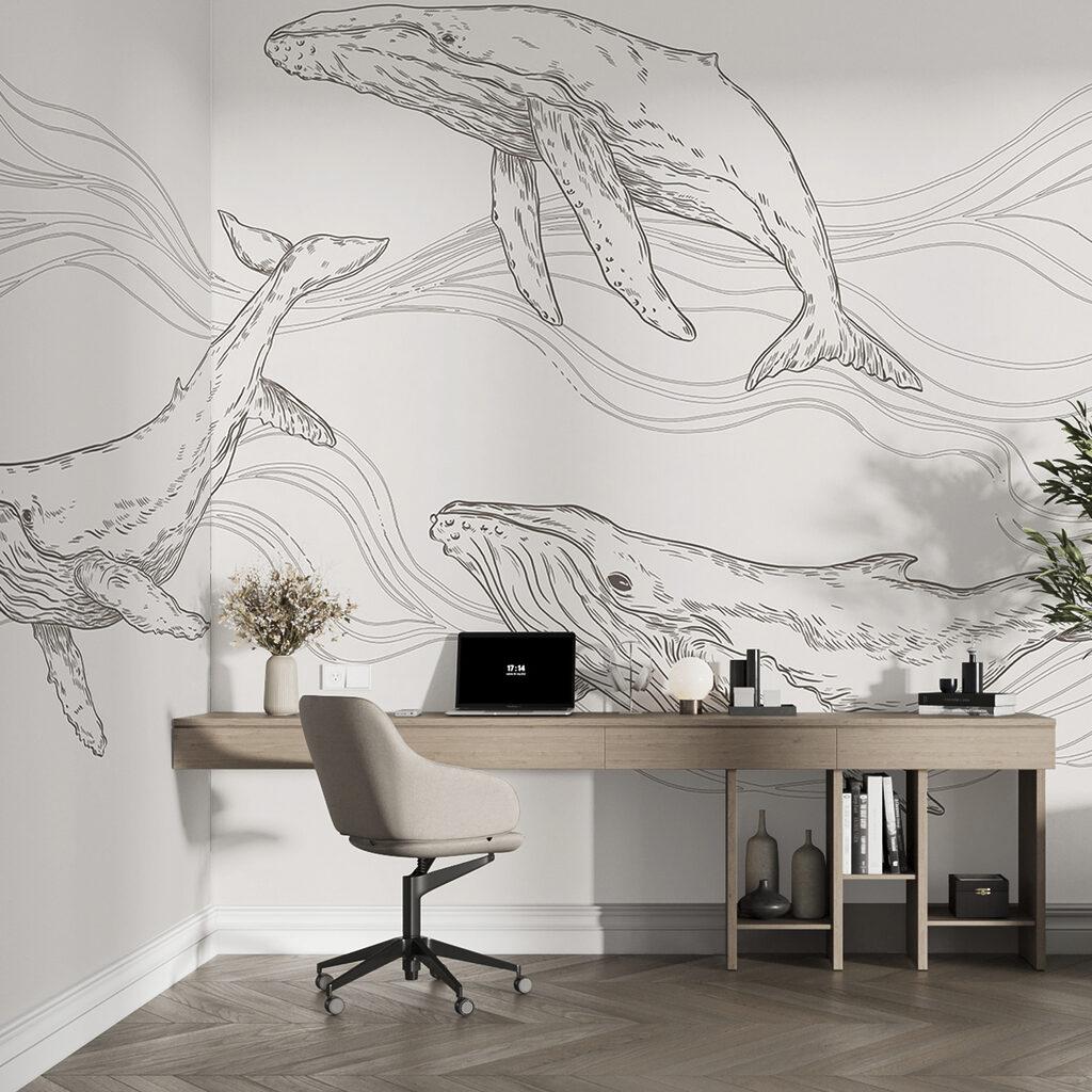 Baleias entre ondas — interior 3