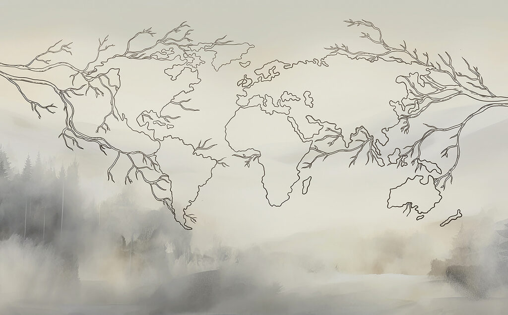 Mapa em névoa — design completo