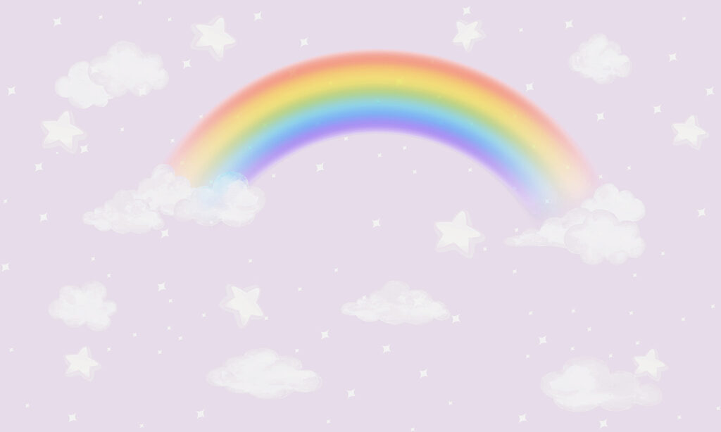 Arco-íris no céu — design completo