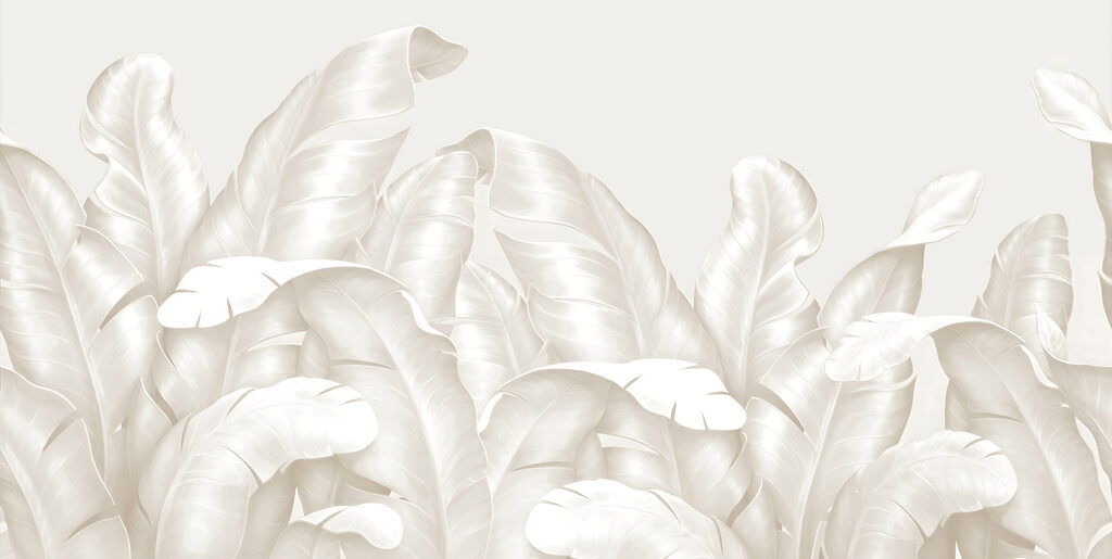 Folhas grandes e claras — design completo