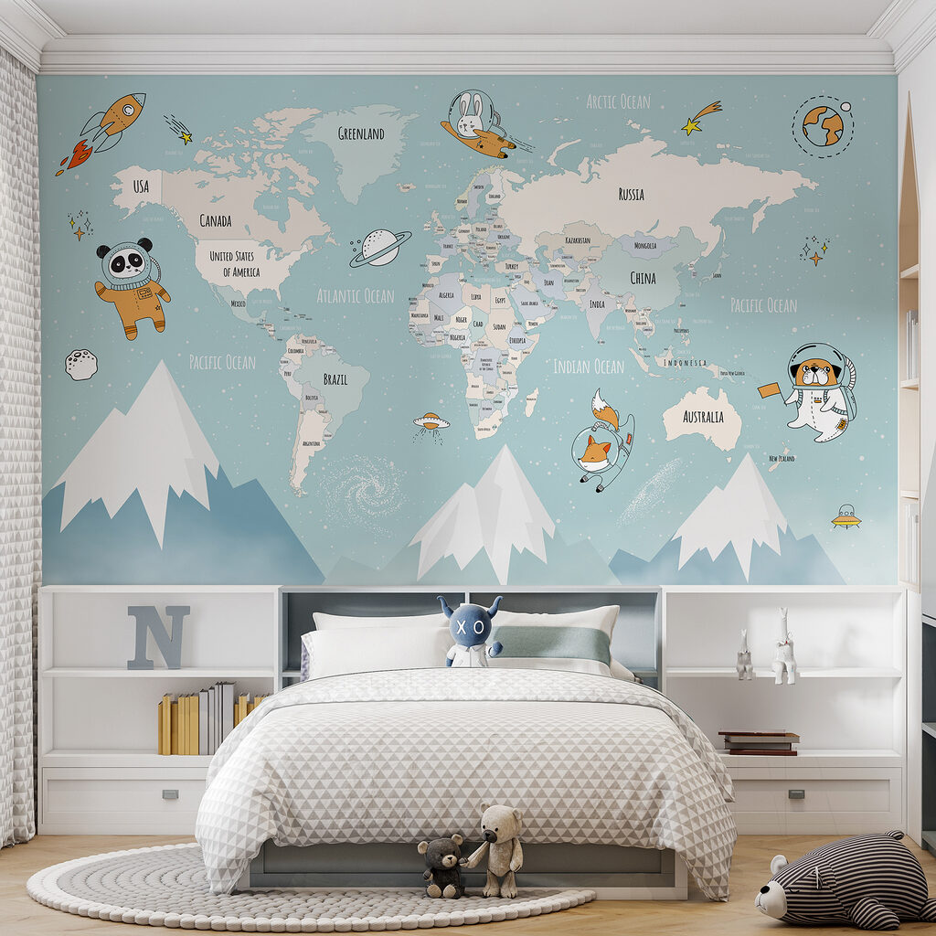 Mapa com astronautas — interior 2