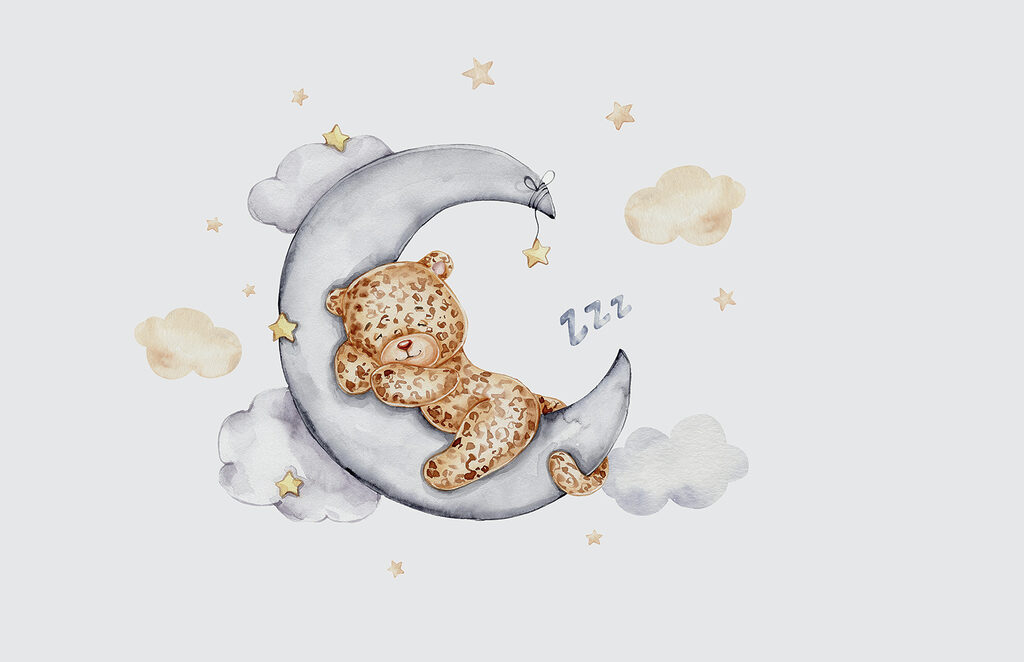 Gatinho malhado na lua — design completo
