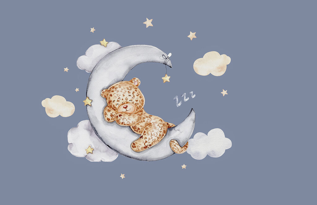 Gatinho malhado na lua — design completo