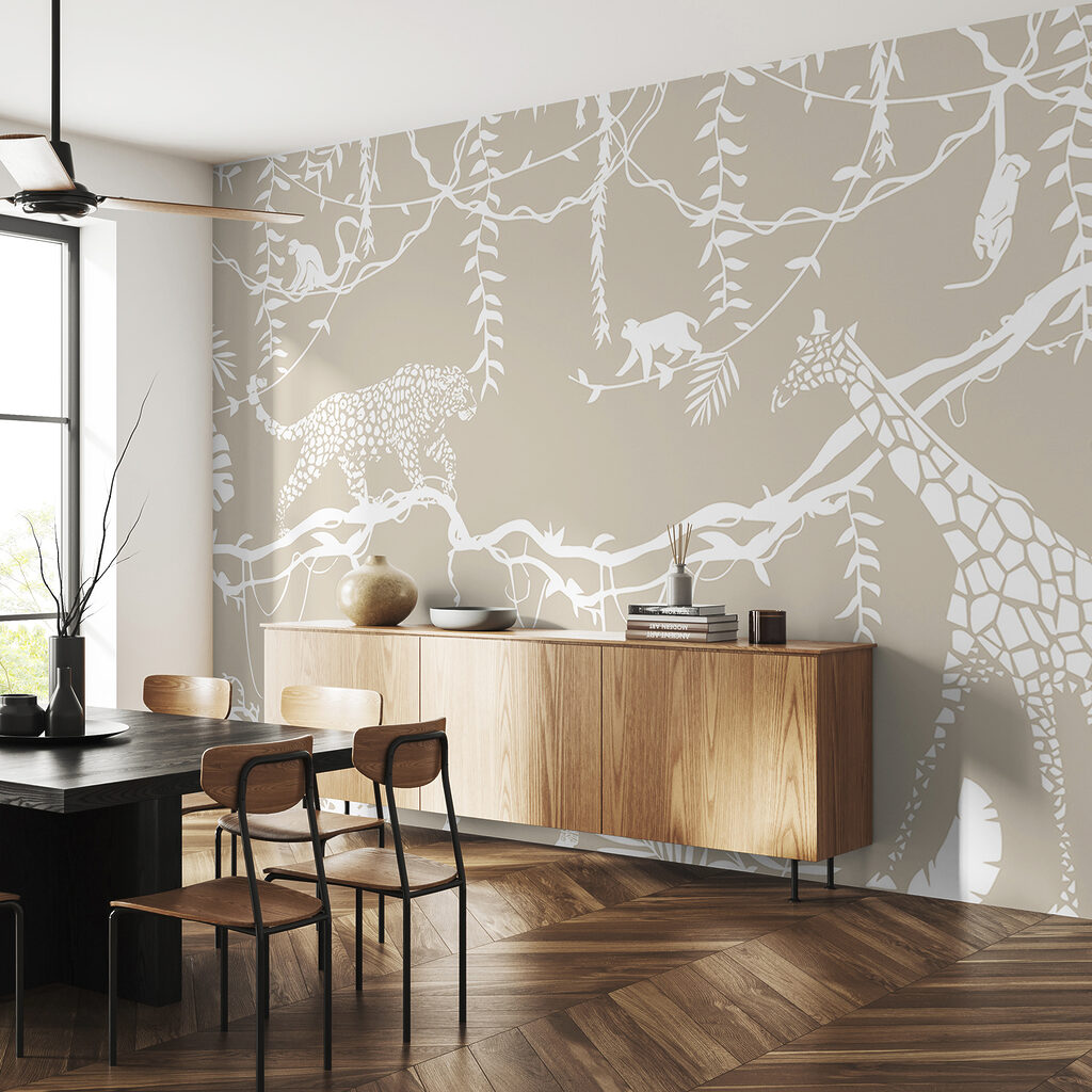 Animais em contornos brancos — interior 3
