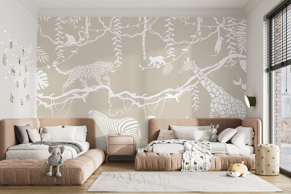 Animais em contornos brancos — interior 4