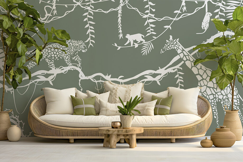 Animais em contornos brancos — interior 2