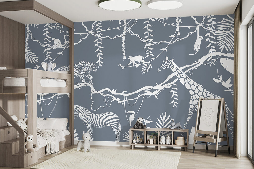 Animais em contornos brancos — interior 3