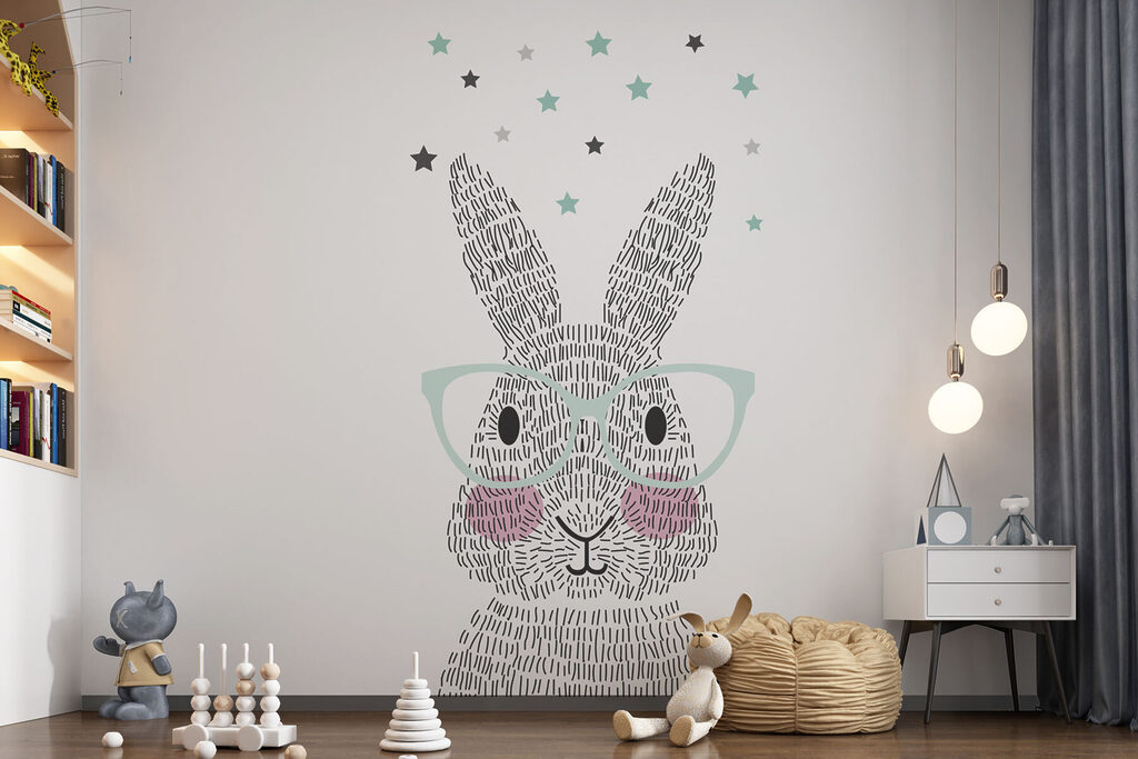 Coelho com óculos — interior 1