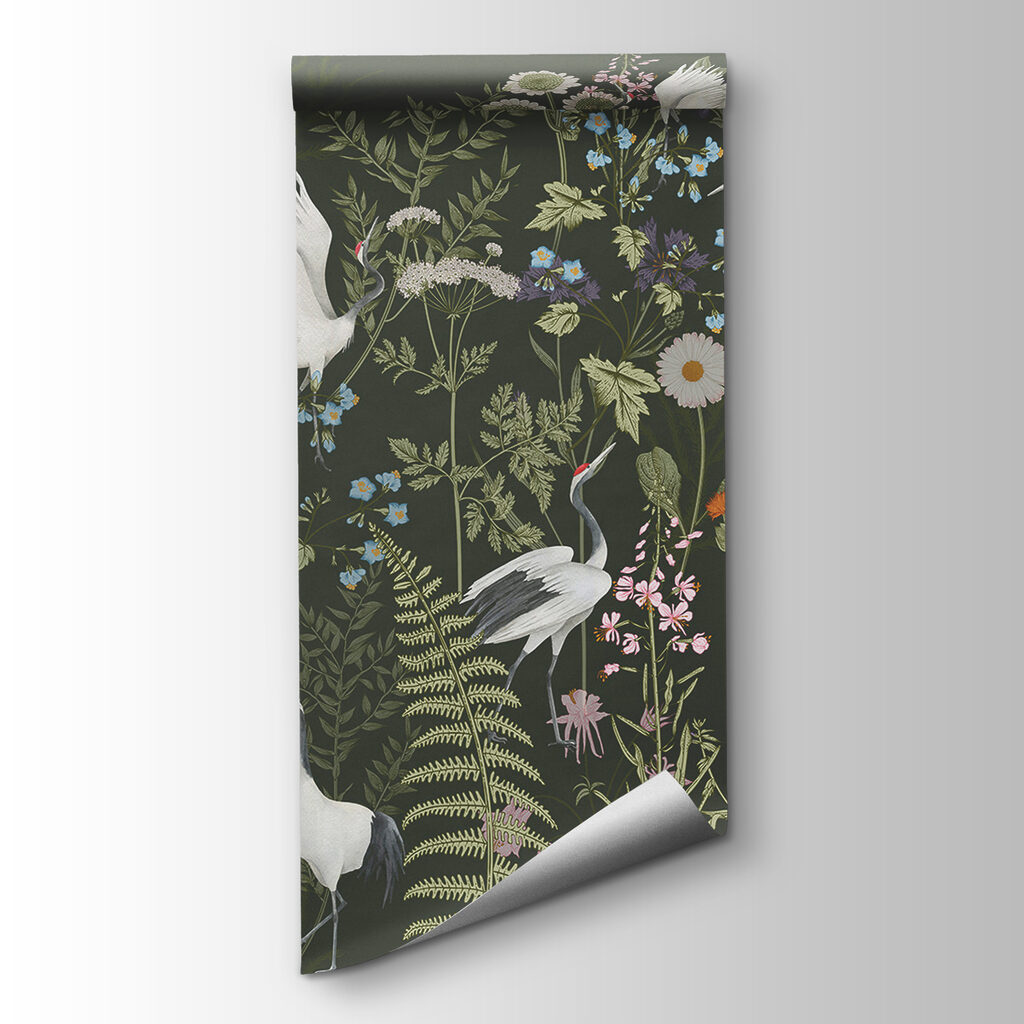 Aves brancas entre flores — vista do produto