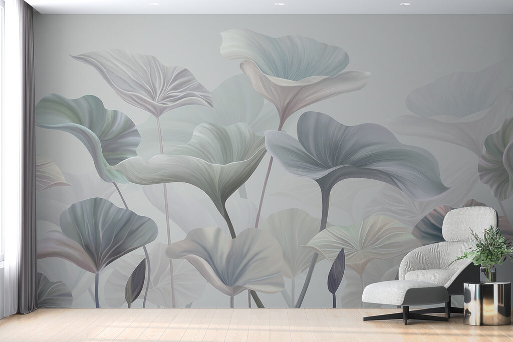 Folhas largas sobre hastes — interior 2