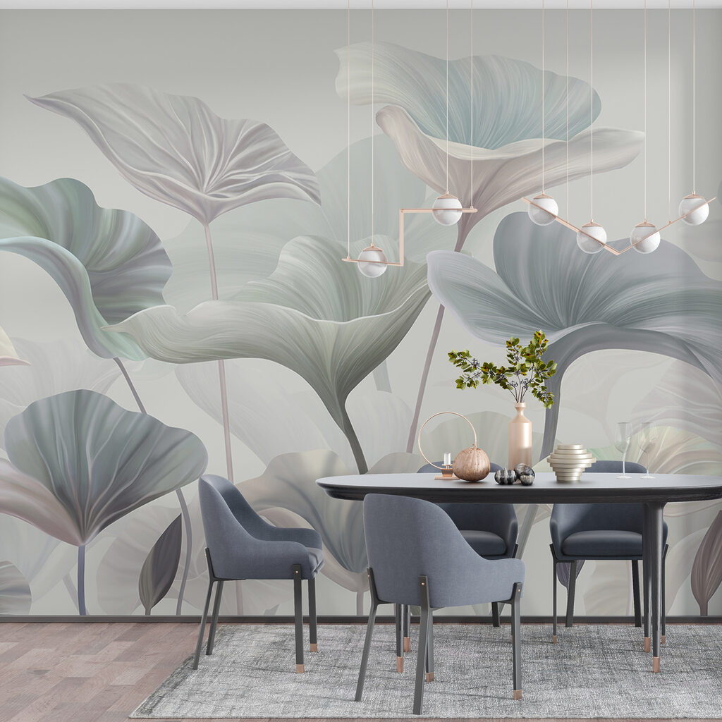Folhas largas sobre hastes — interior 3