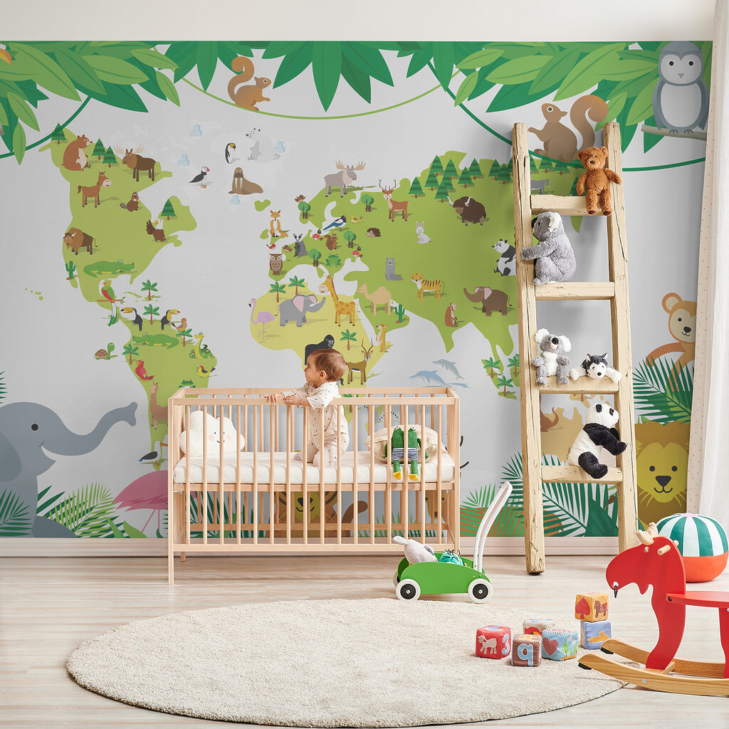 Animais rodeiam o globo — interior 1