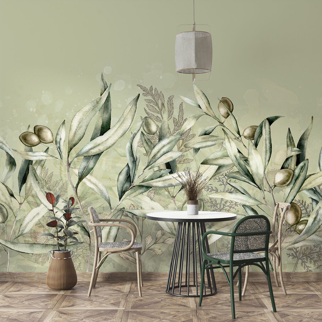 Folhas altas e botões — interior 3