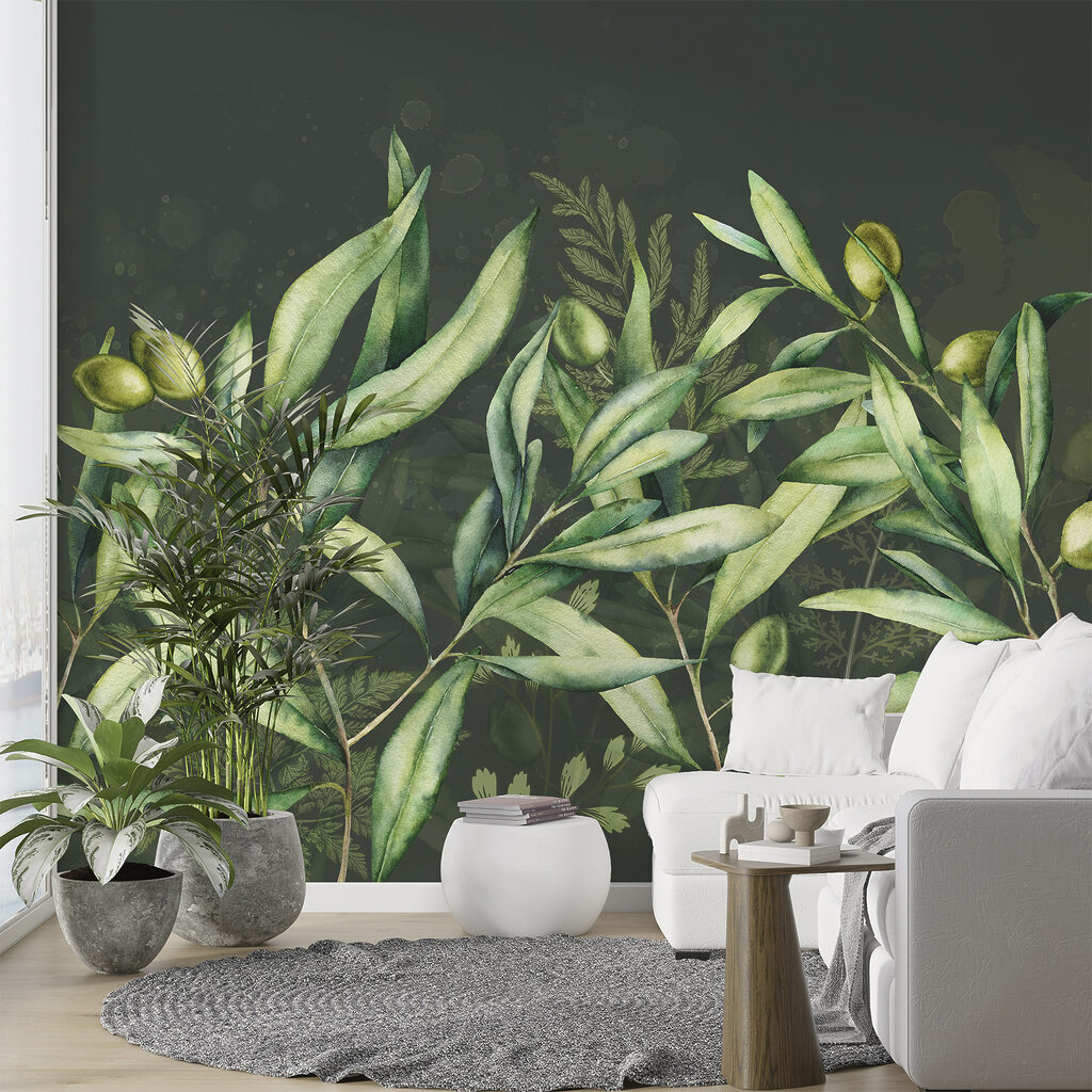 Folhas altas e botões — interior 2