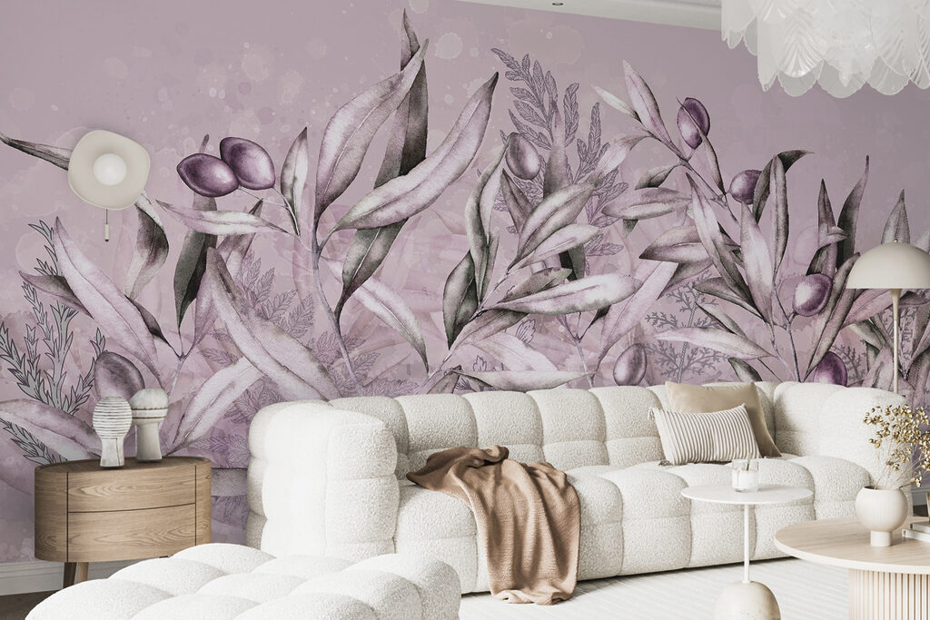 Folhas altas e botões — interior 1