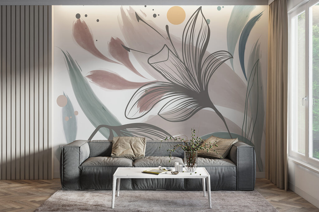 Flores desenhadas com cor — interior 3