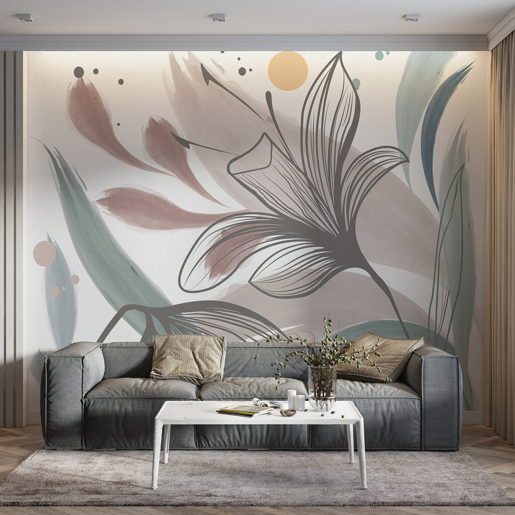 Flores desenhadas com cor — interior 2