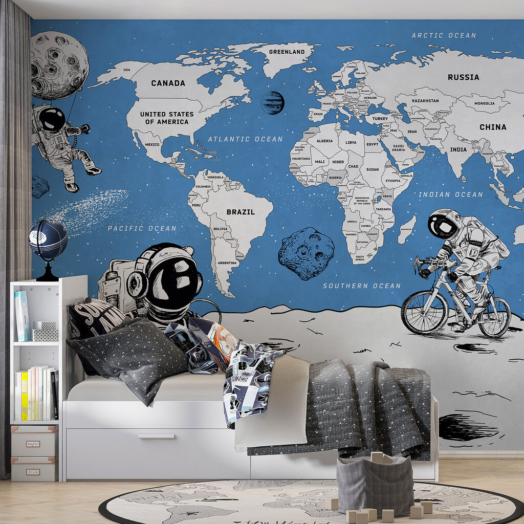 Astronautas e mapa-múndi — interior 2