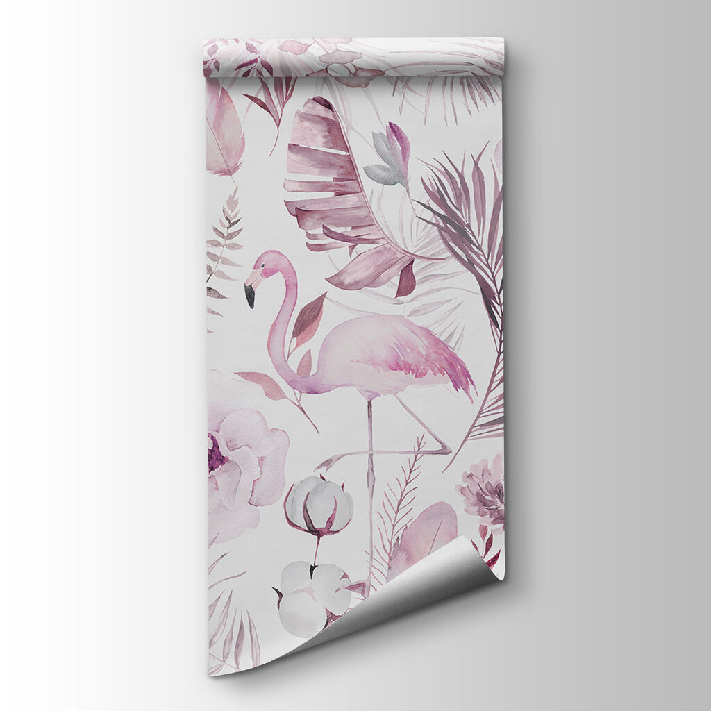 Flamingos entre flores — vista do produto