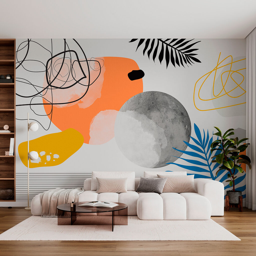 Formas soltas em azul — interior 2