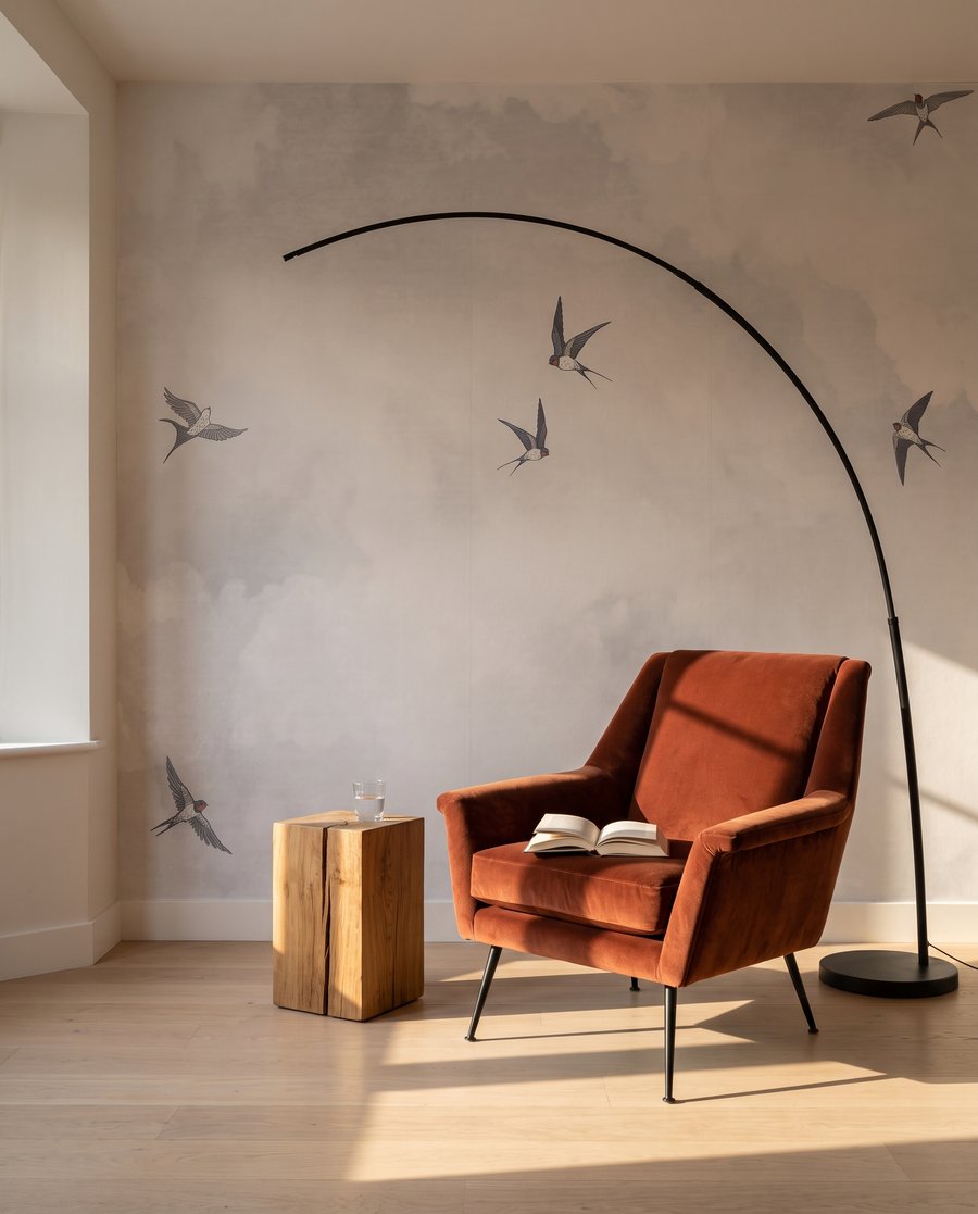 Aves entre nuvens — interior 3