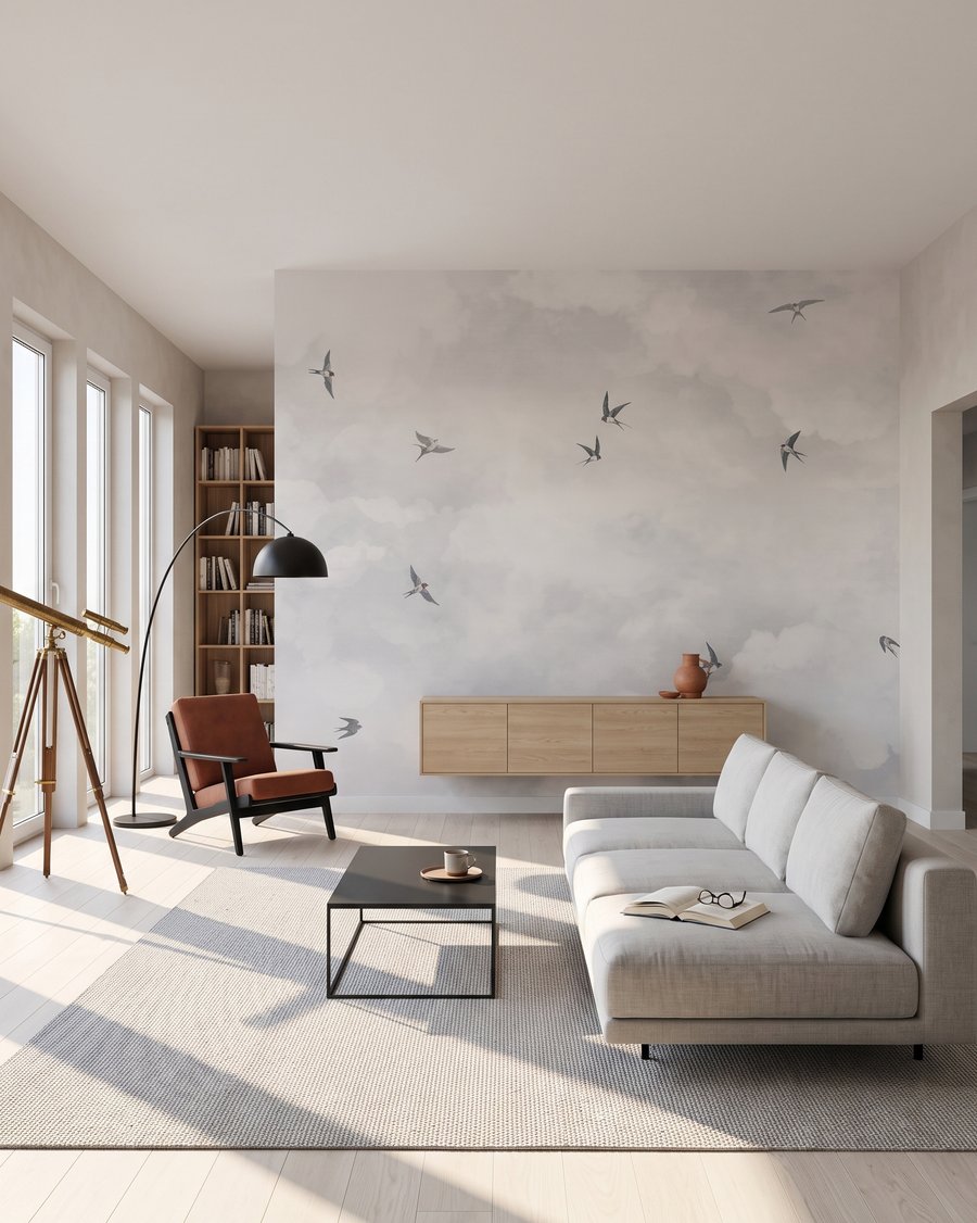 Aves entre nuvens — interior 4