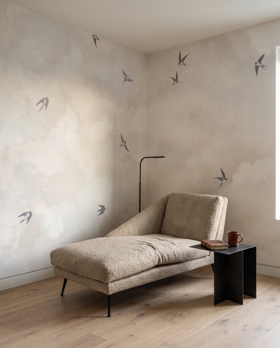 Aves entre nuvens — interior 3