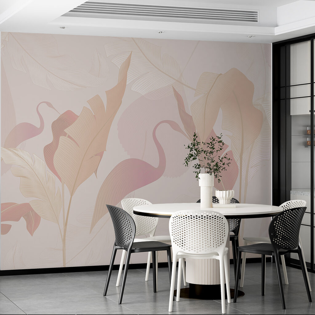 Silhuetas de flamingos — interior 2