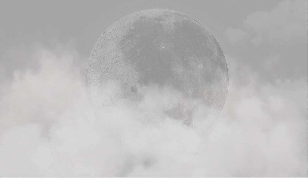 Lua atrás das nuvens — design completo