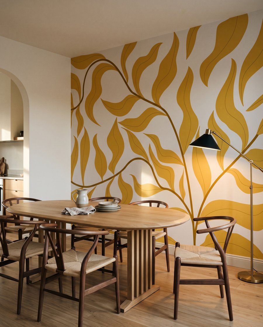 Ramos de folhas ondulados — interior 9