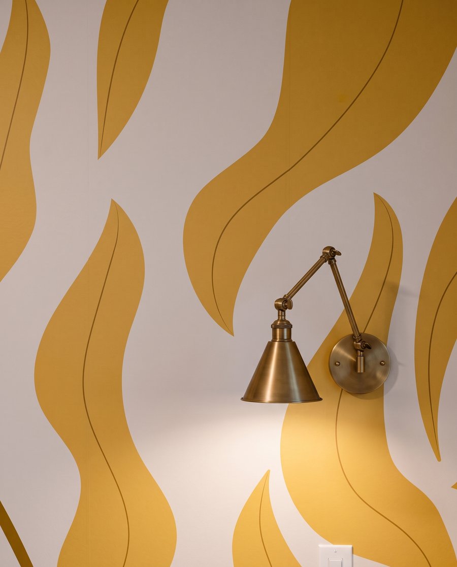 Ramos de folhas ondulados — detalhe