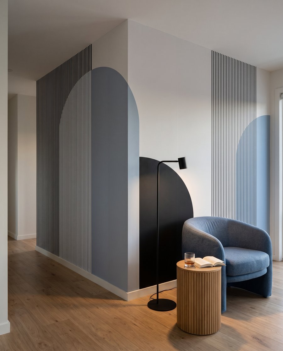 Arcos e riscas finas — interior 1