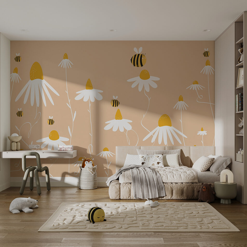 Abelhas sobre flores brancas — interior 2