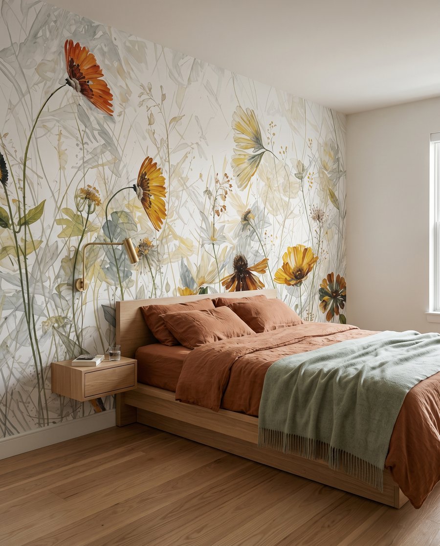 Flores amarelas à luz — interior 2