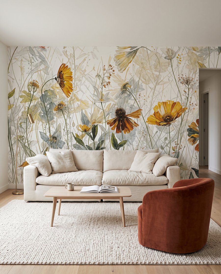 Flores amarelas à luz — interior 3