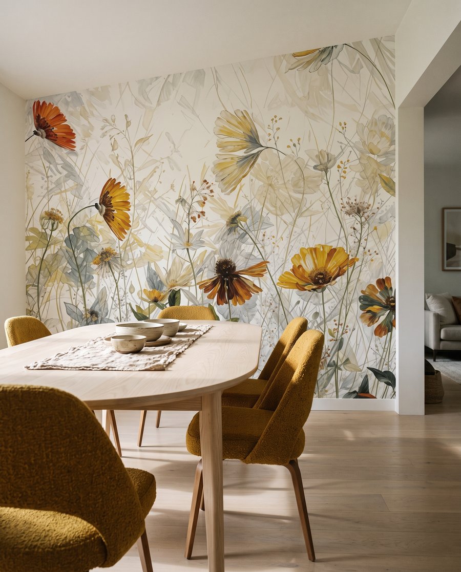 Flores amarelas à luz — interior 7