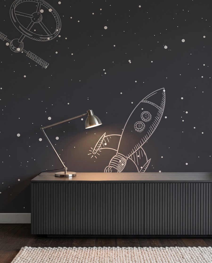 Astronauta entre órbitas — detalhe