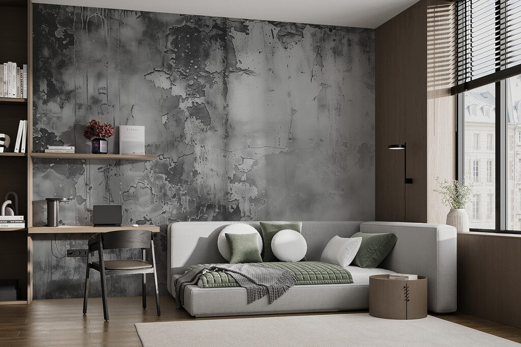 Tinta desgastada em cinzento — interior 2