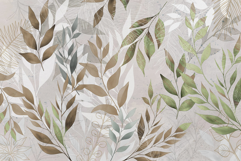 Ramos sobre ornamentos claros — design completo