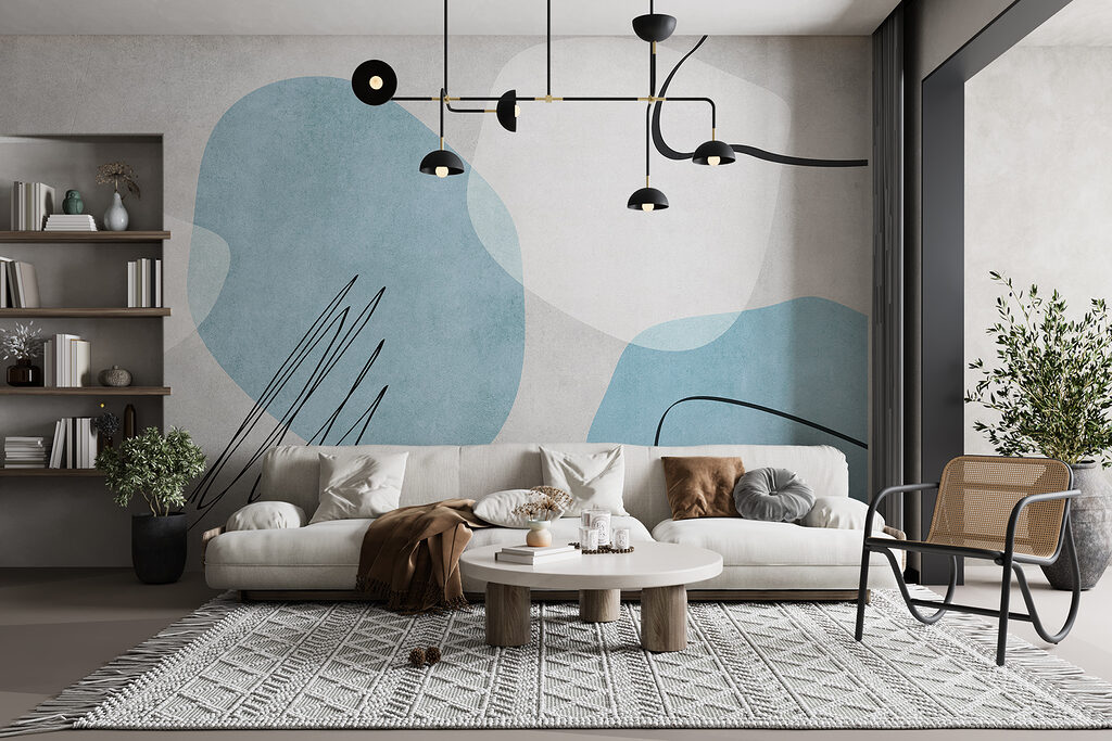 Formas com rabiscos pretos — interior 1