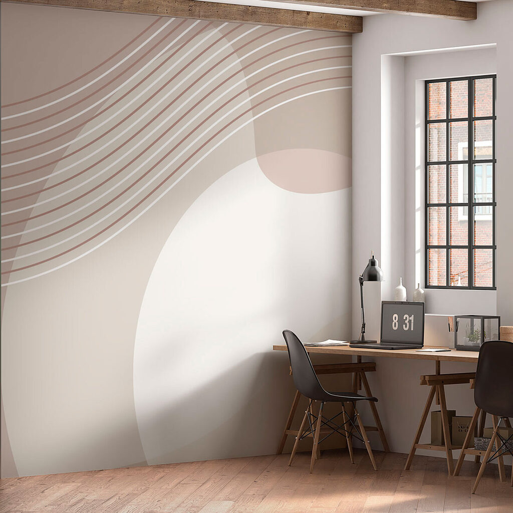 Linhas onduladas sobre formas — interior 2