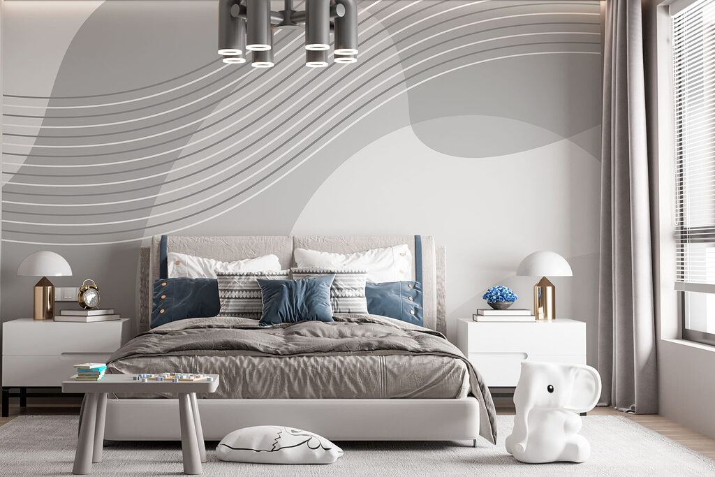 Linhas onduladas sobre formas — interior 2
