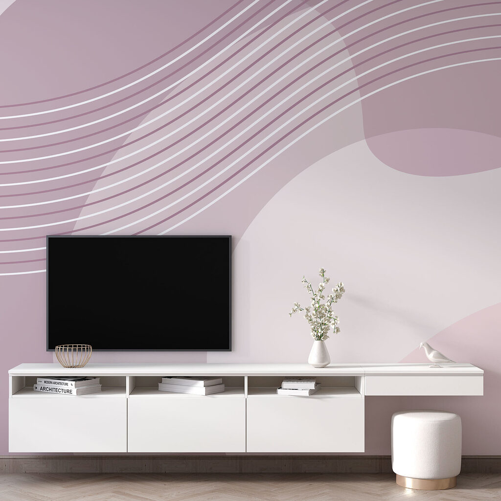 Linhas onduladas sobre formas — interior 1
