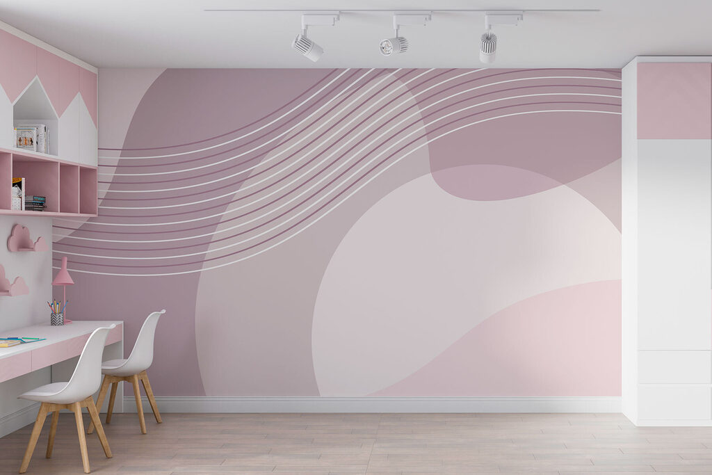 Linhas onduladas sobre formas — interior 2