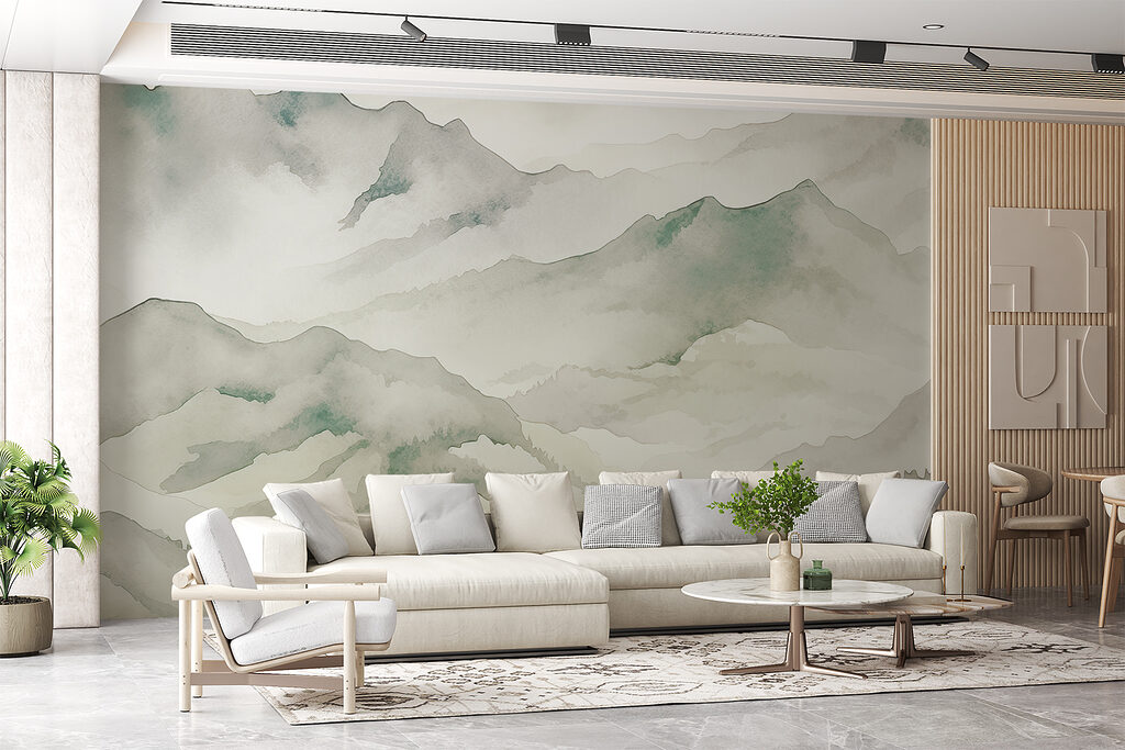 Topos verdes na bruma — interior 2