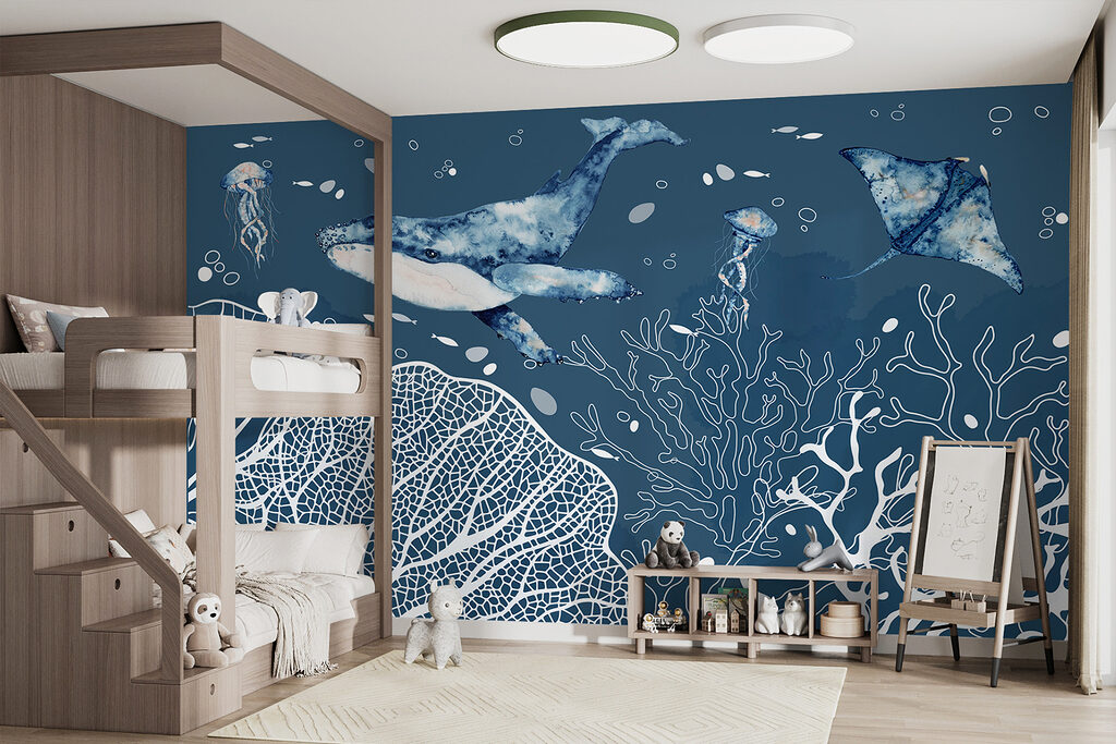 Baleia sobre corais brancos — interior 2