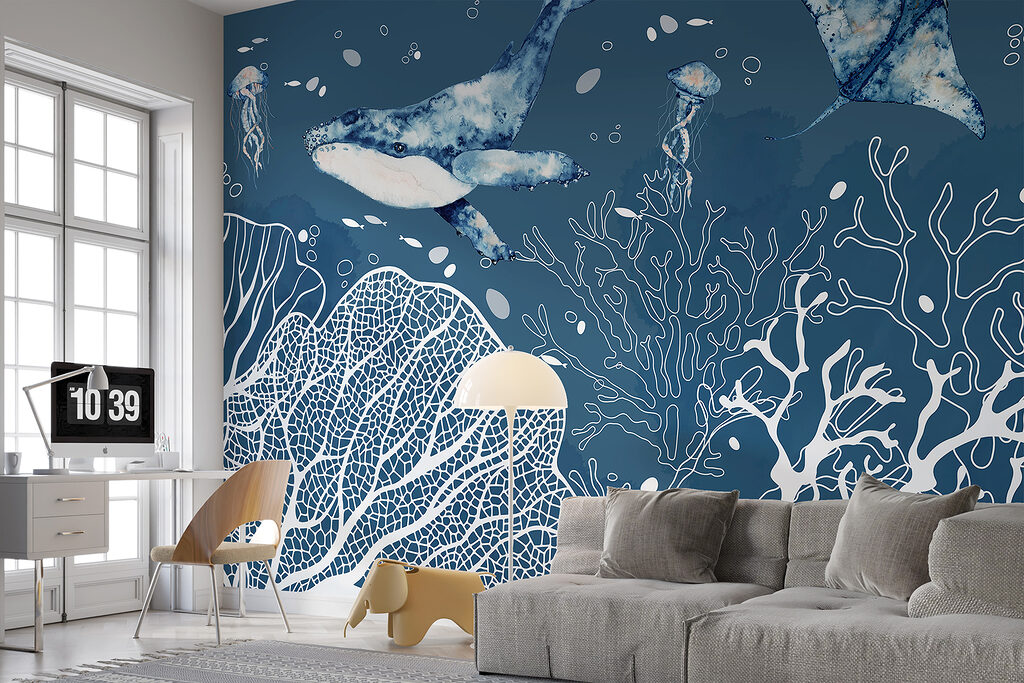 Baleia sobre corais brancos — interior 3