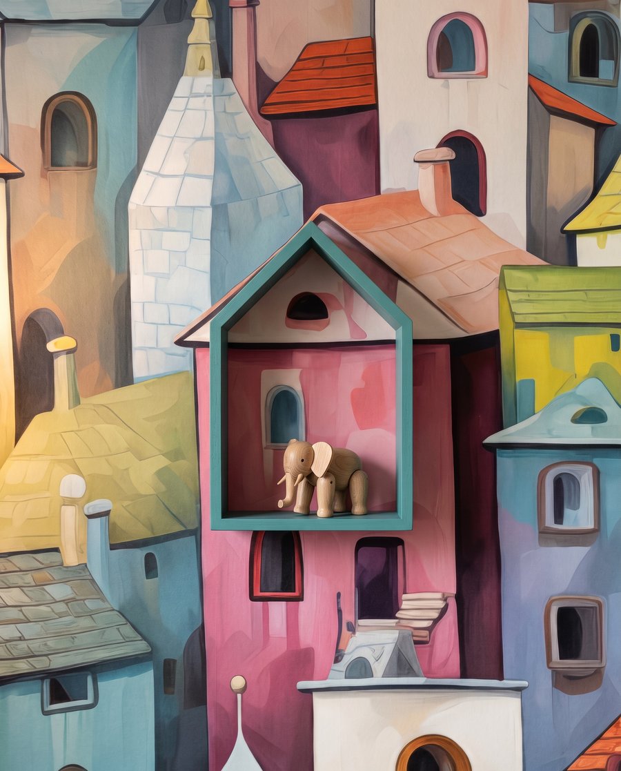 Casinhas coloridas — detalhe