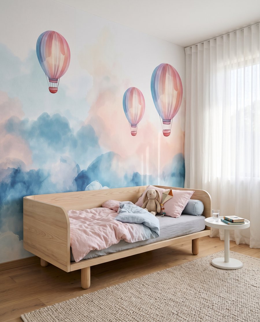 Três balões sobre nuvens — interior 7